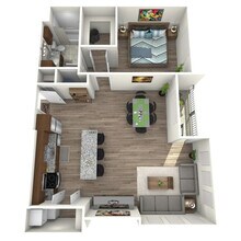 1 Bedroom 3204 floor plan